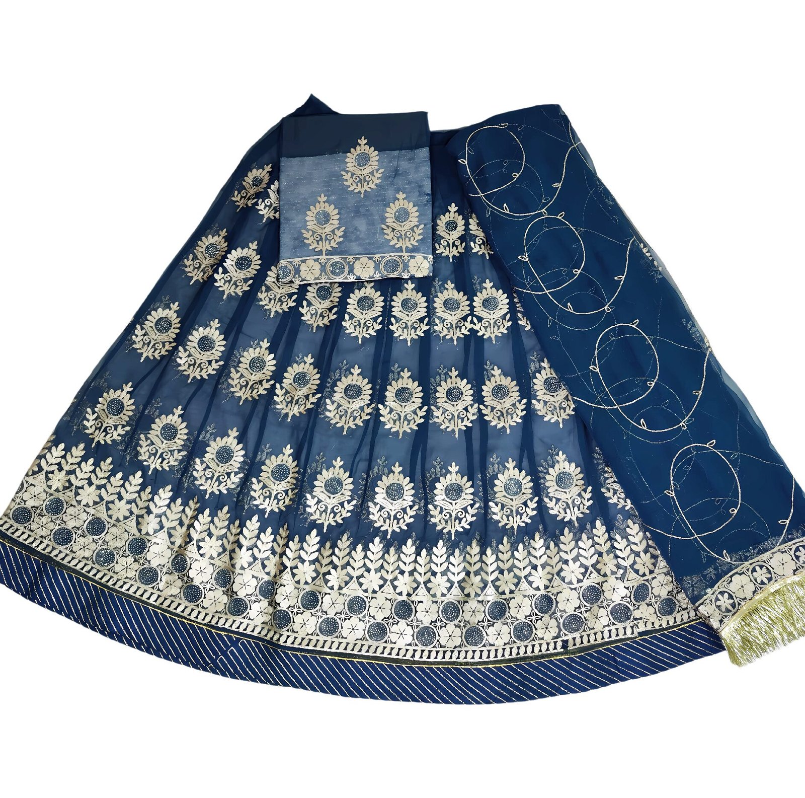 Rajputi Poshak Heavy 24 Kali – Exquisite Traditional Rajasthani Attire with Intricate Embroidery, Premium Half Pure Fabric, and Royal Elegance for Weddings & Special Occasions